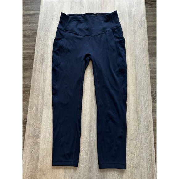 Lululemon All the Right Places High-Rise Crop 23" Navy Size 8 No Front Seam - Picture 3 of 7